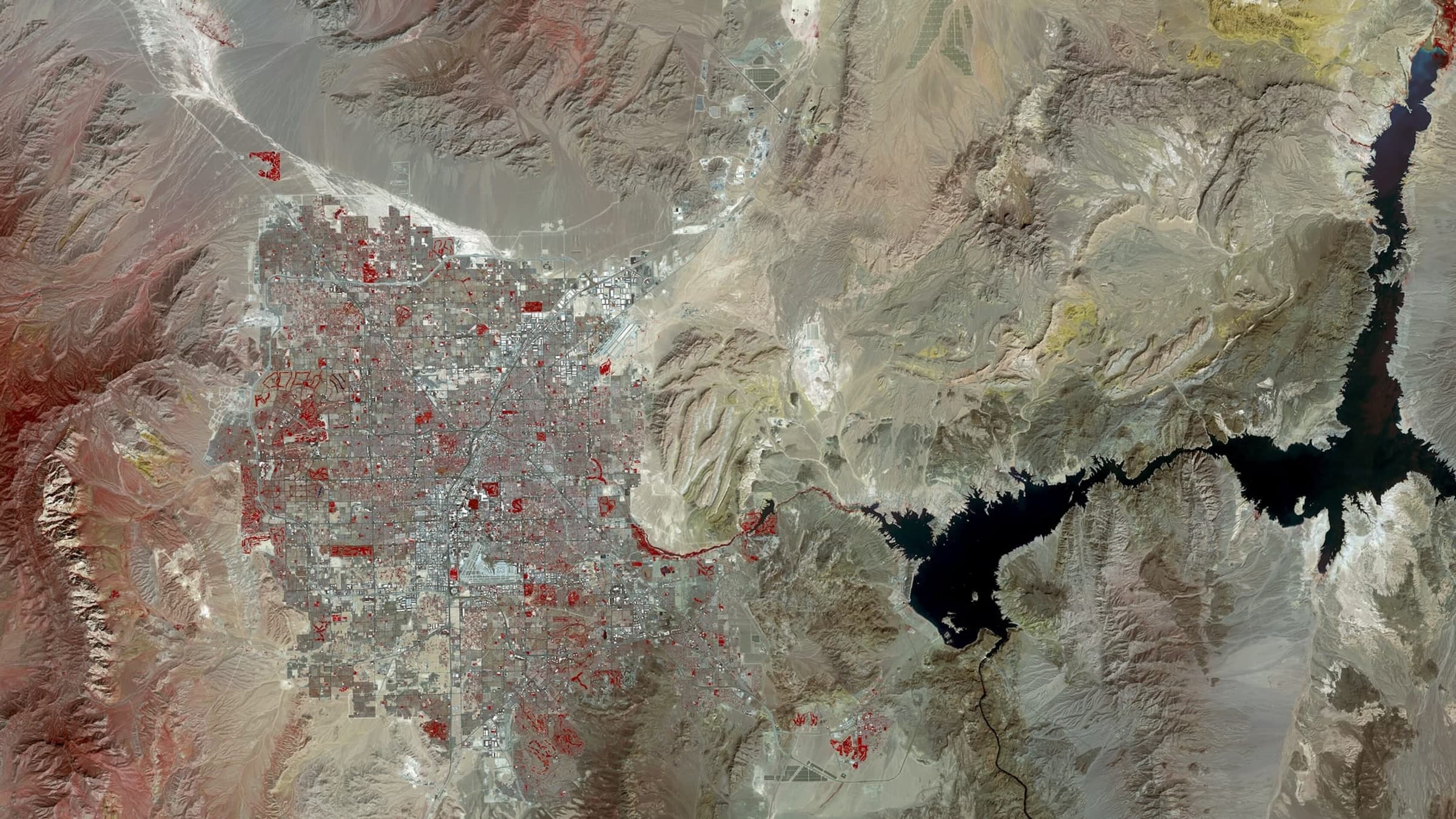Satellite capture of Las Vegas, United States