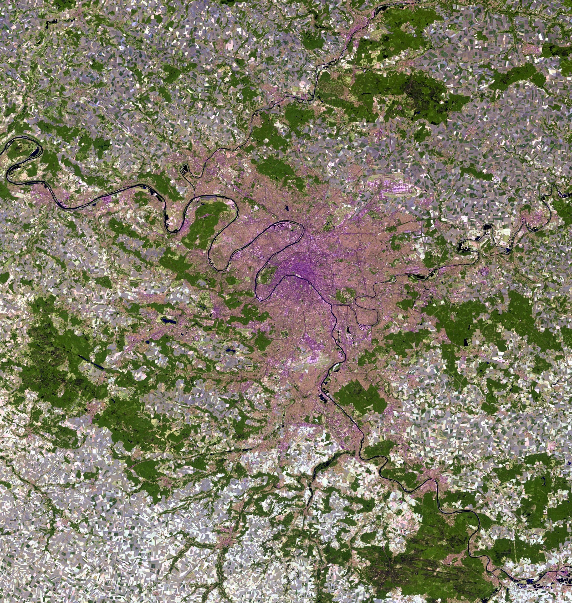 Satellite frame of PARIS, acquired from orbit